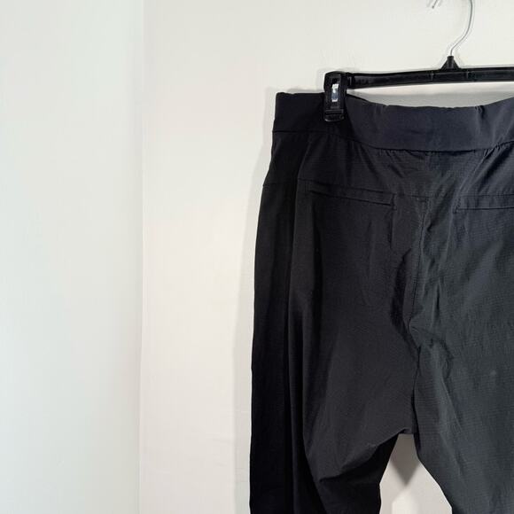 Athleta Black Trekkie Hike Pants Mid Rise Ripstop Drawcord Ankle Women Size 18 - Picture 12 of 12